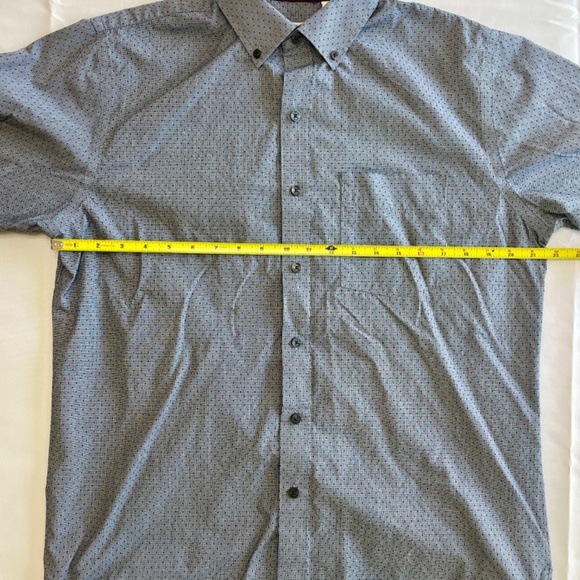 Van Heusen Originals Men’s Classic Fit Long‑Sleeve Micro‑Print Dress Shirt - M - Picture 6 of 7